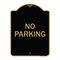 Signmission Designer Series Sign-No Parking, Black & Gold Aluminum Architectural Sign, 18" x 24", BG-1824-23630 A-DES-BG-1824-23630 - alternate 1